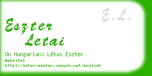 eszter letai business card